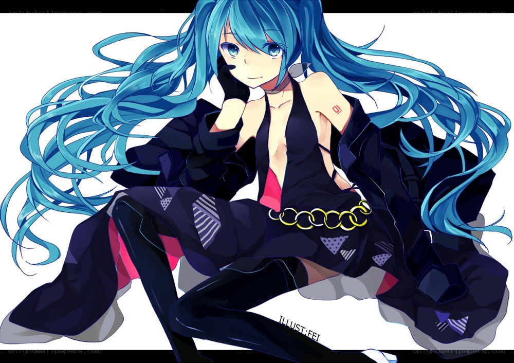 Miku in black outfit