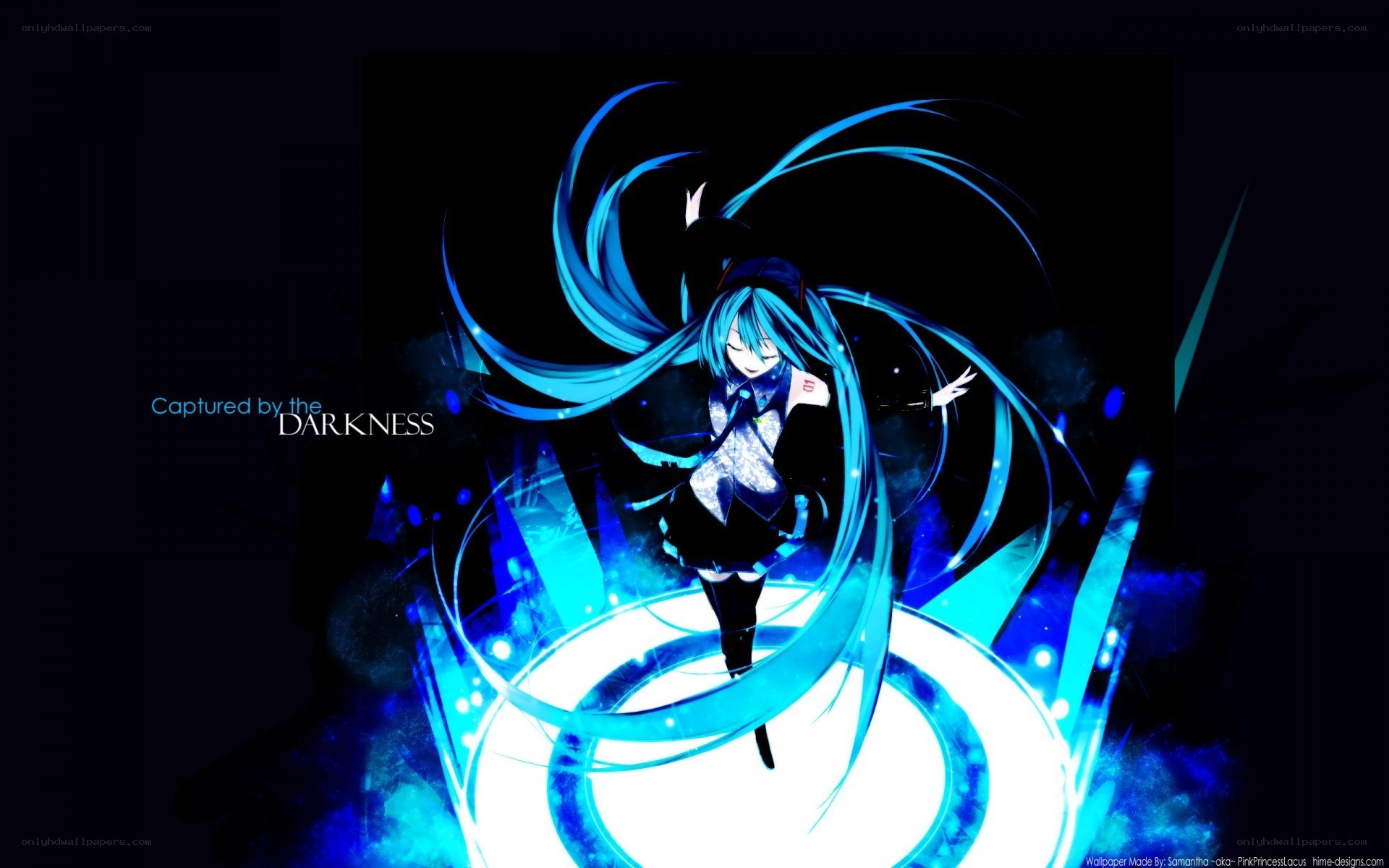 Miku in blue darkness