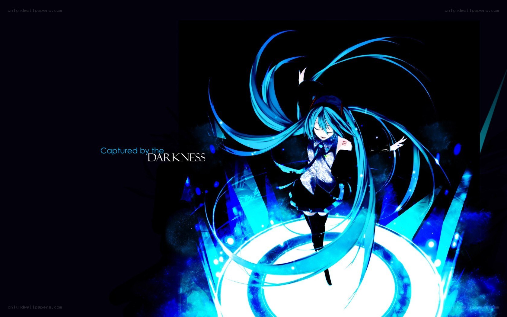 Miku in blue darkness