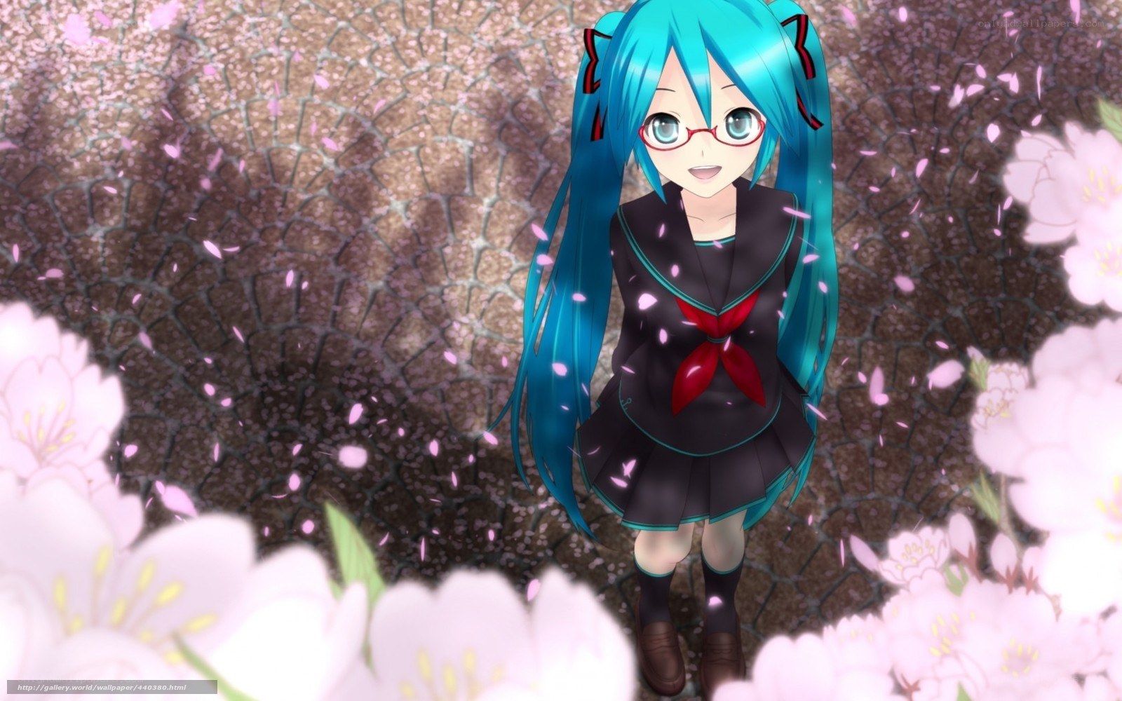 Miku in cherry blossoms
