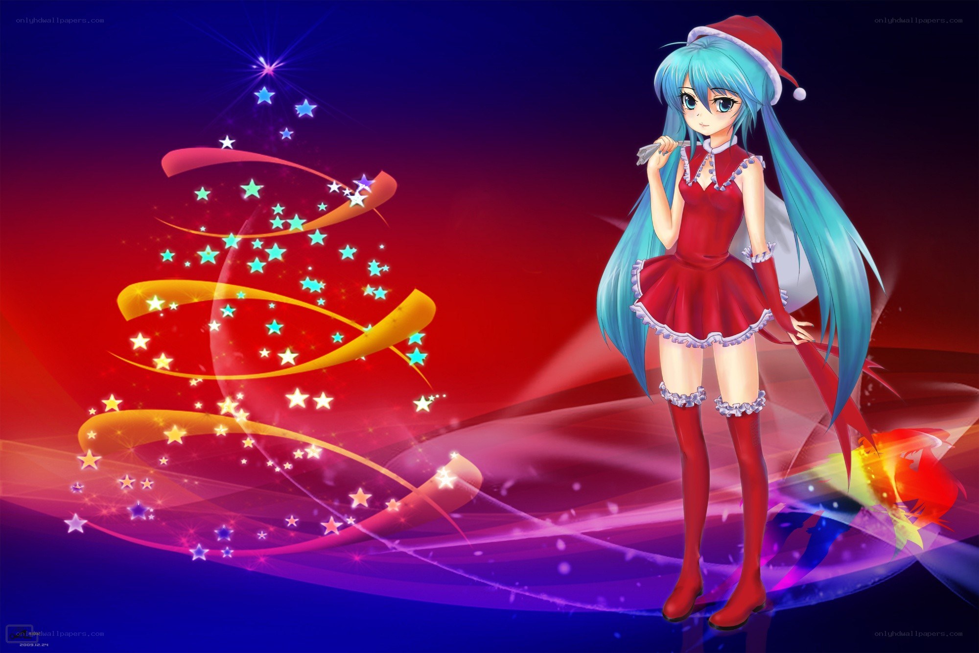 Miku in Christmas outfit