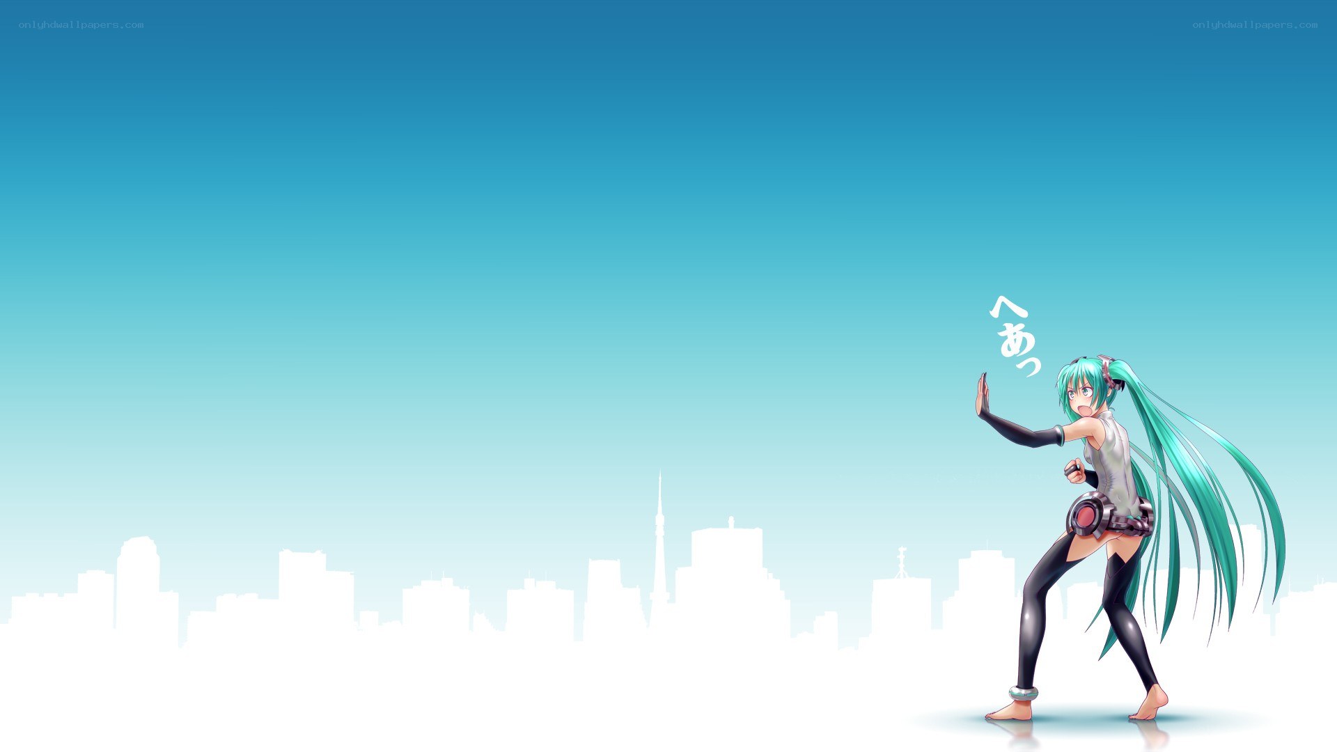 Miku in cityscape