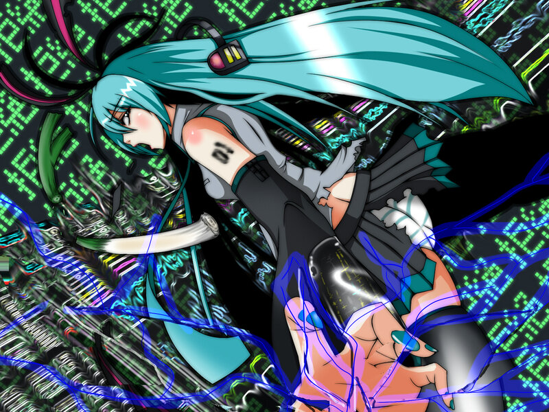 Miku in digital chaos