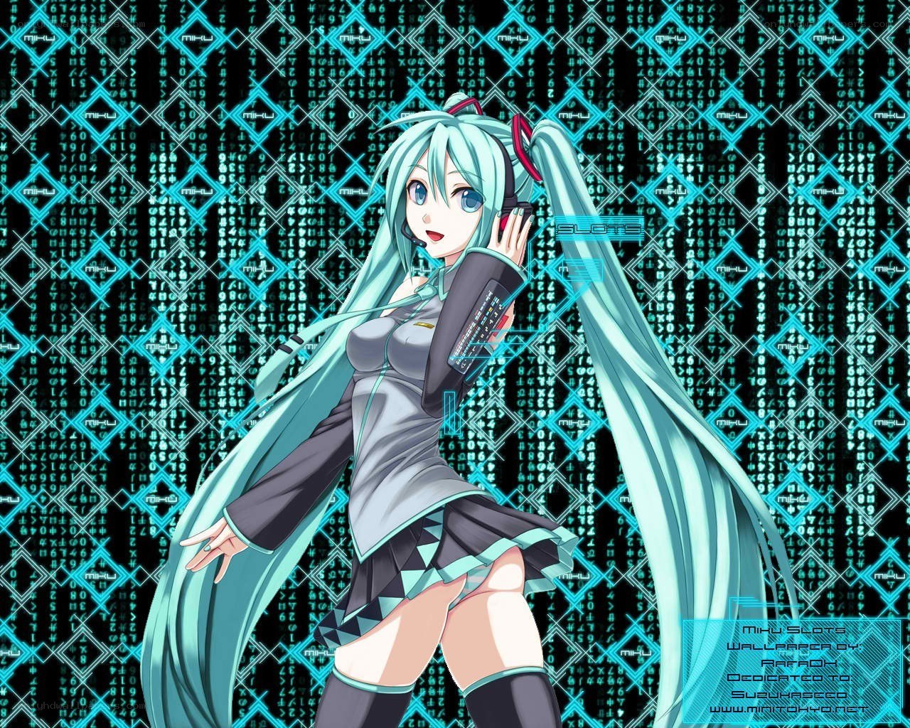 Miku in digital matrix