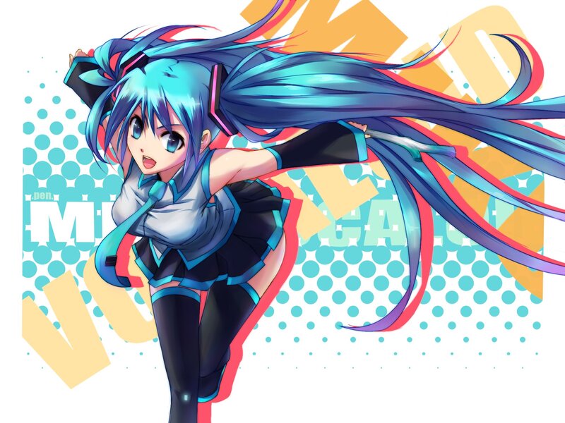 Miku in dynamic pose