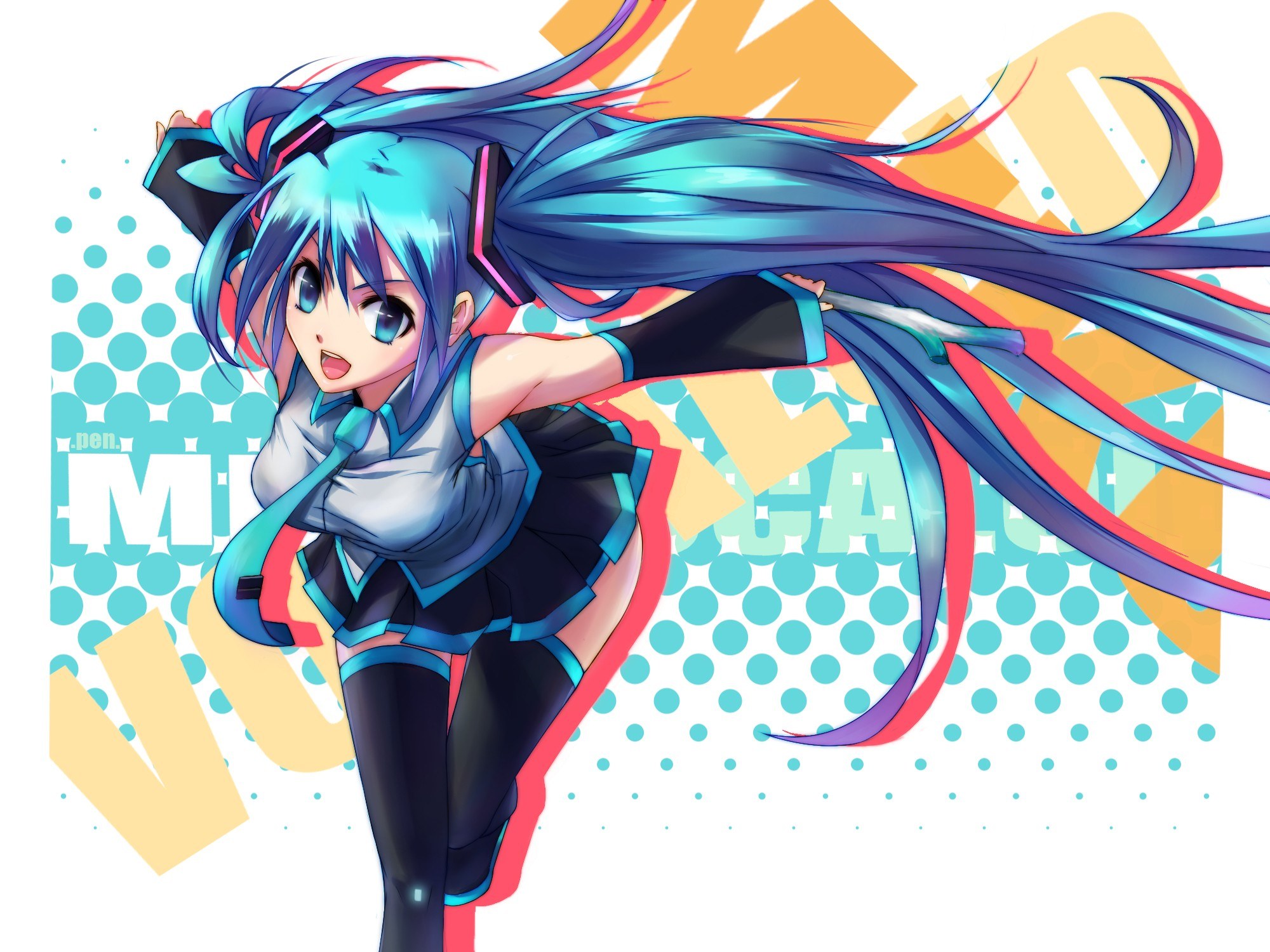 Miku in dynamic pose