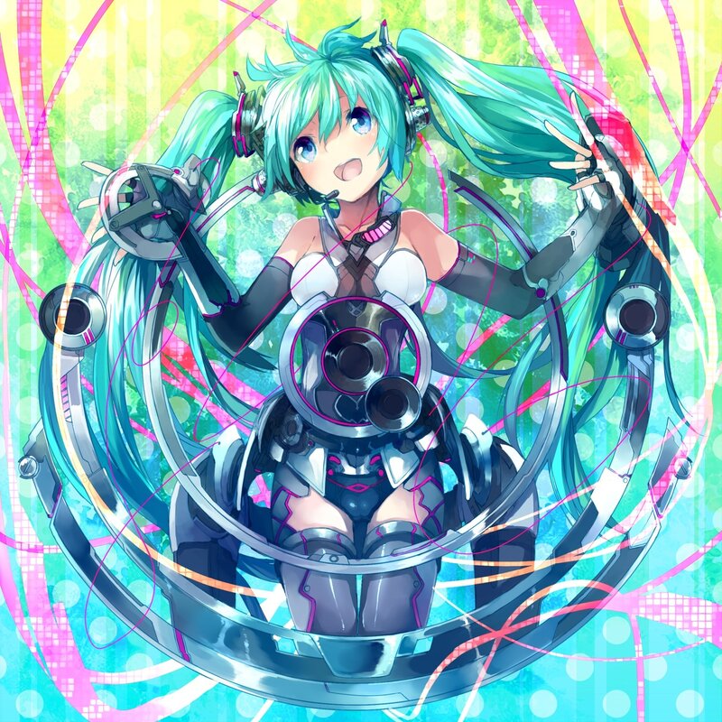 Miku in futuristic armor
