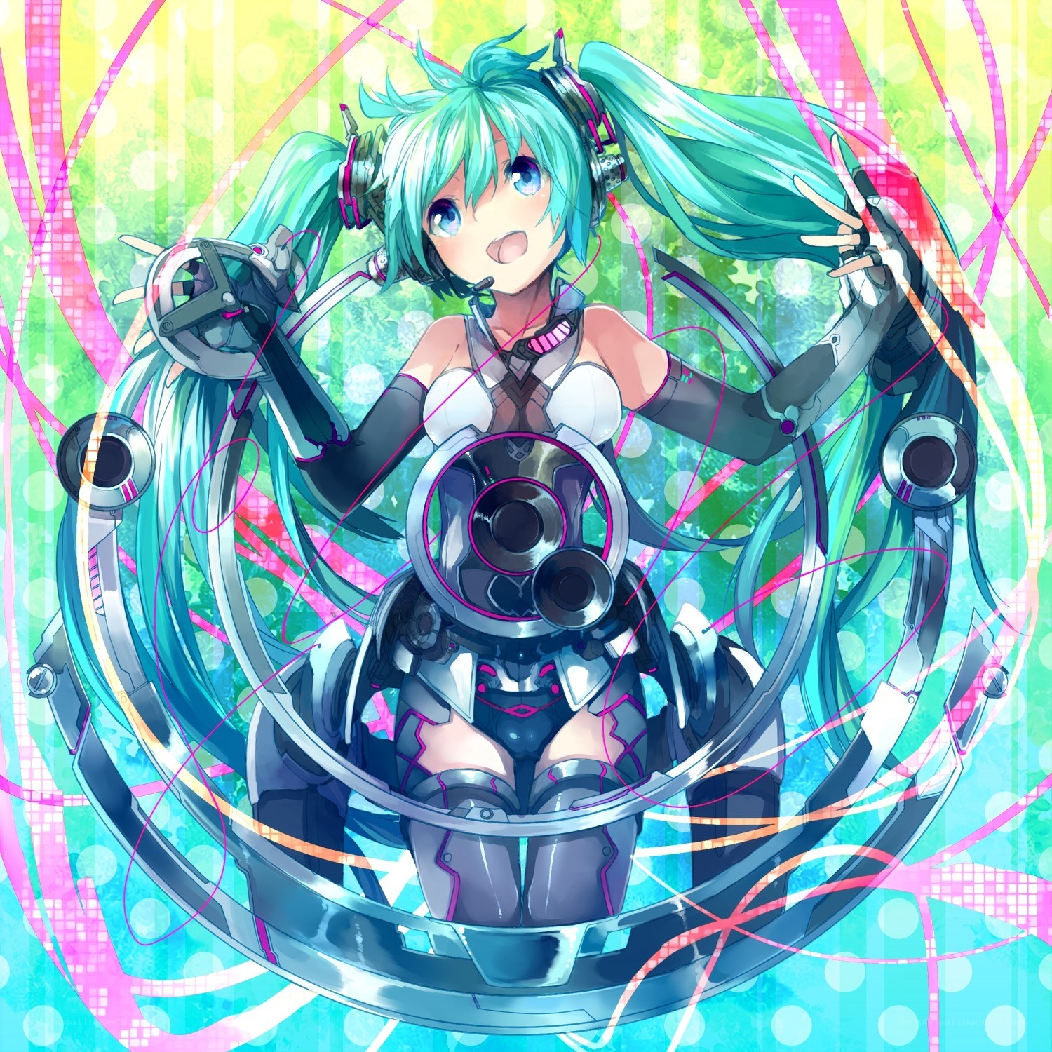 Miku in futuristic armor
