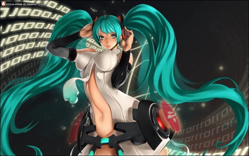 Miku in futuristic outfit