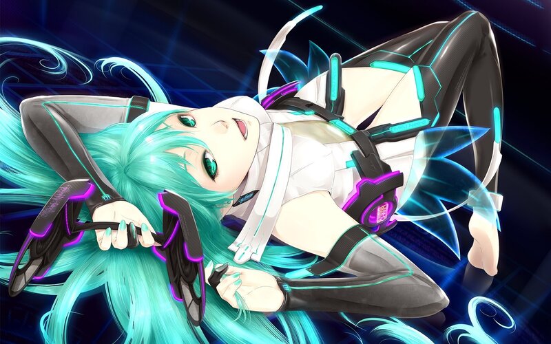 Miku in futuristic outfit