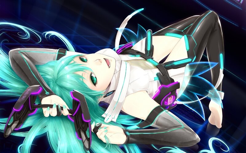 Miku in futuristic outfit
