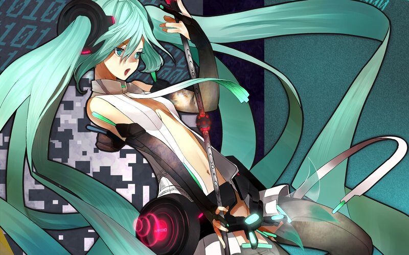 Miku in futuristic outfit