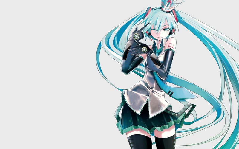 Miku in futuristic outfit