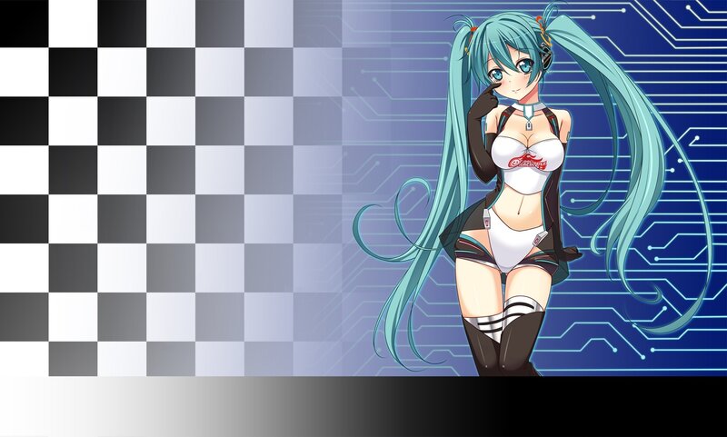 Miku in futuristic outfit