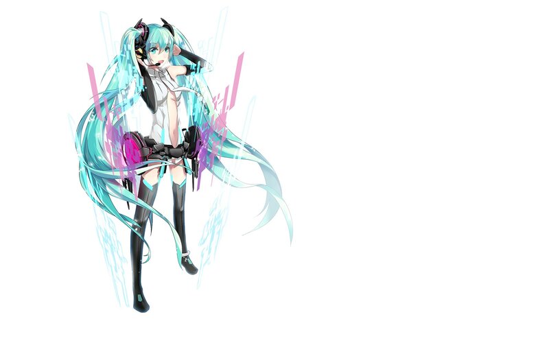 Miku in futuristic outfit