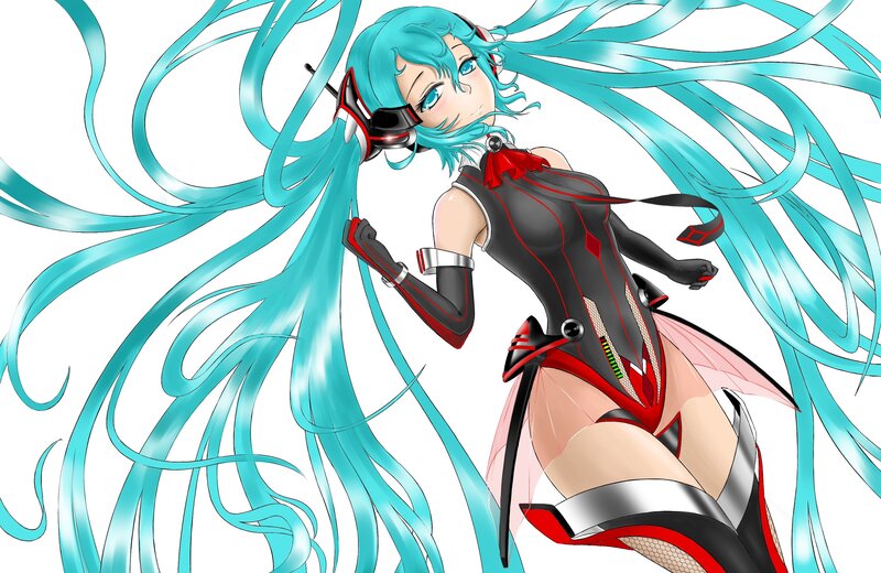 Miku in futuristic outfit