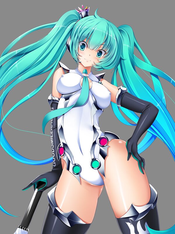 Miku in futuristic outfit