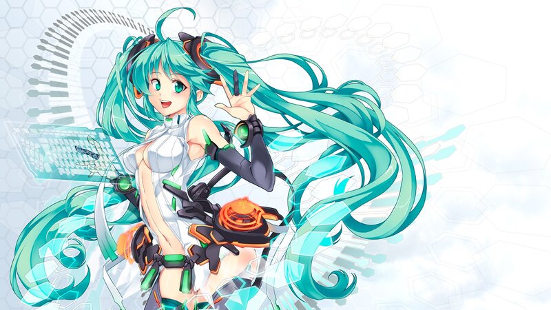 Miku in futuristic outfit