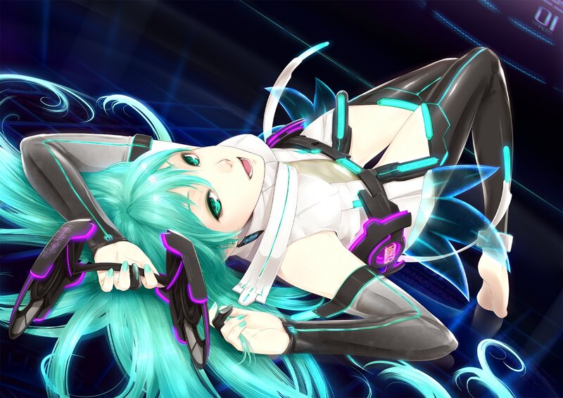 Miku in futuristic outfit