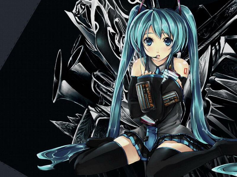Miku in futuristic outfit
