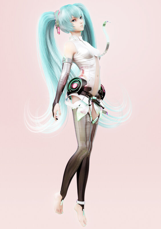 Miku in futuristic outfit
