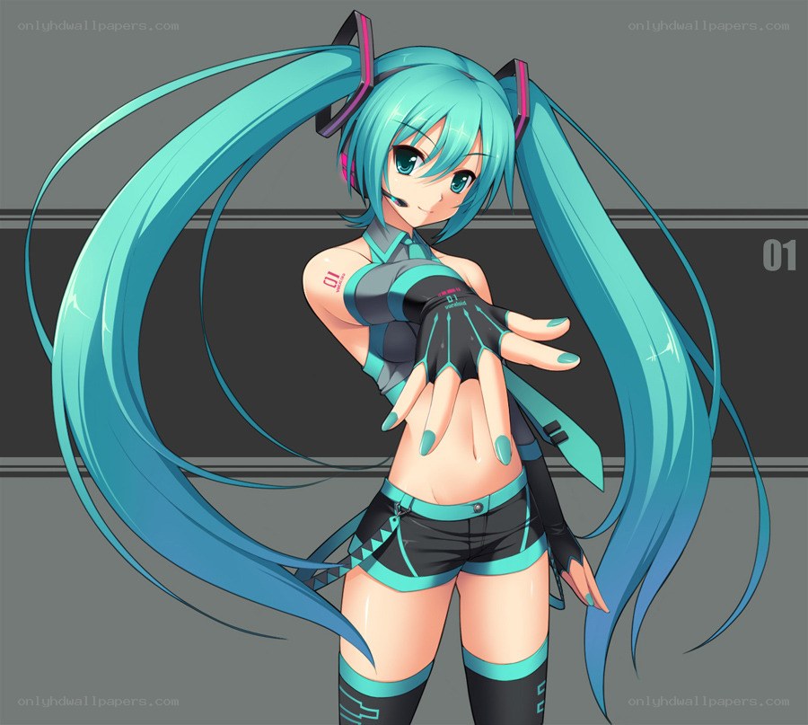 Miku in futuristic outfit