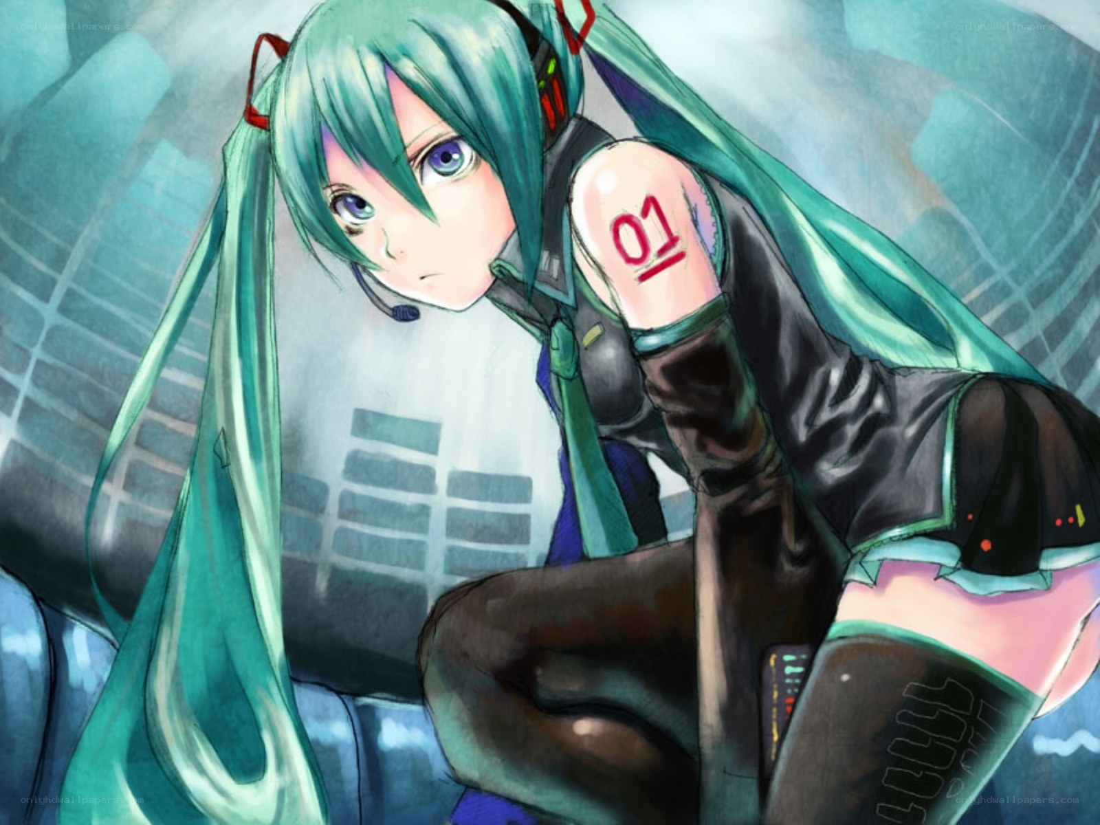 Miku in futuristic setting