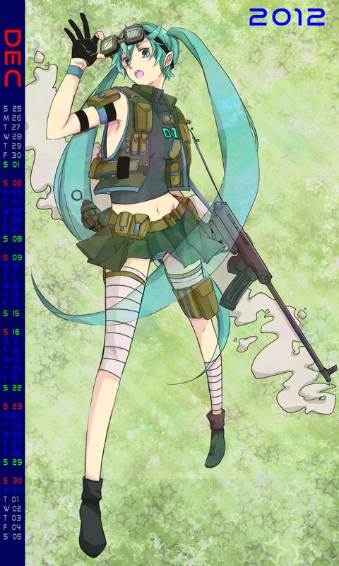 Miku in military gear