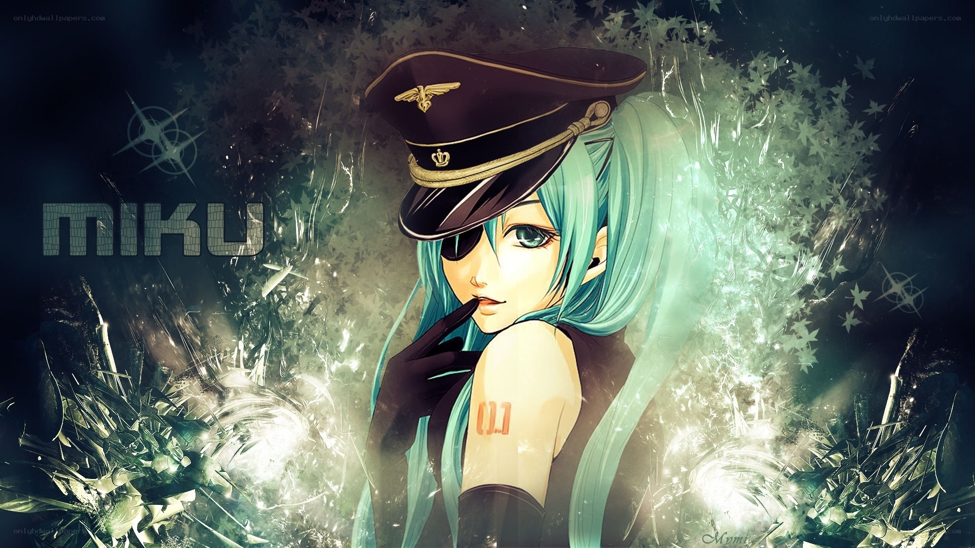Miku in military hat