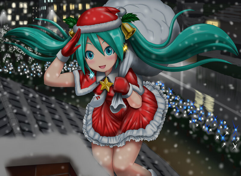 Miku in Santa Outfit — Red