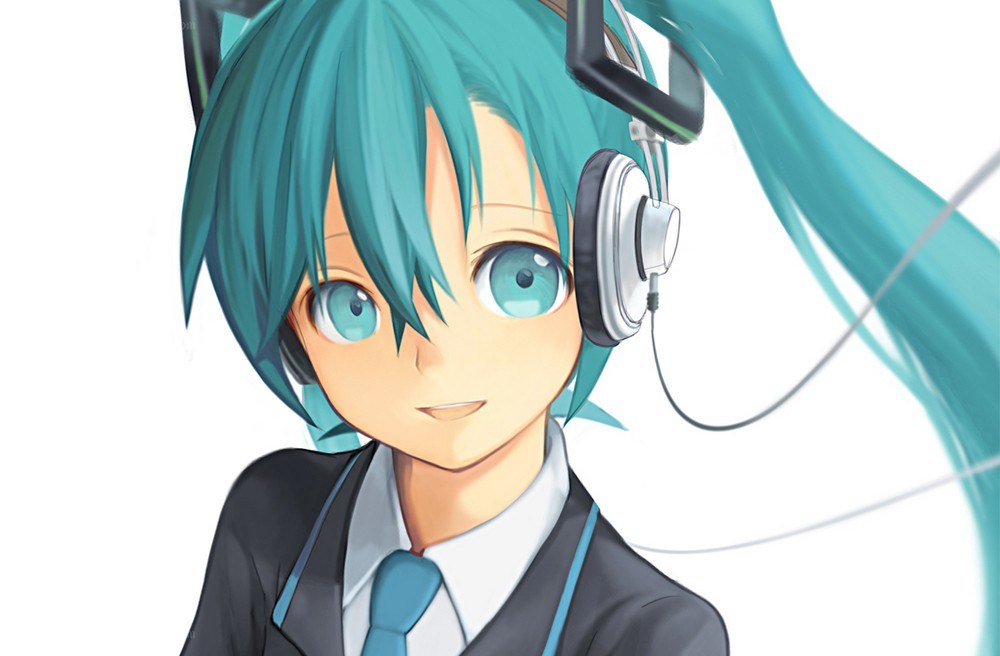 Miku in school uniform