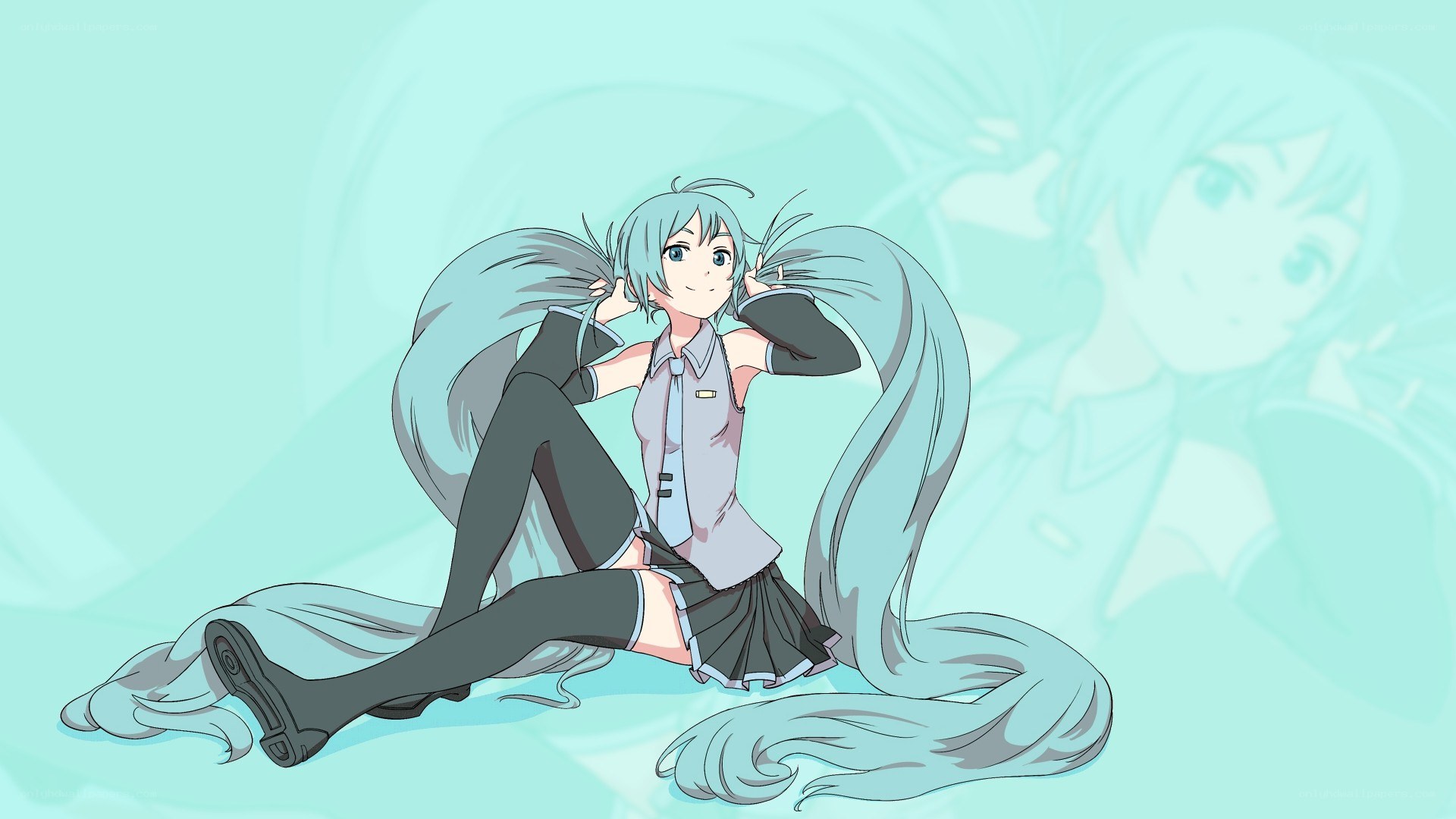 Miku in school uniform