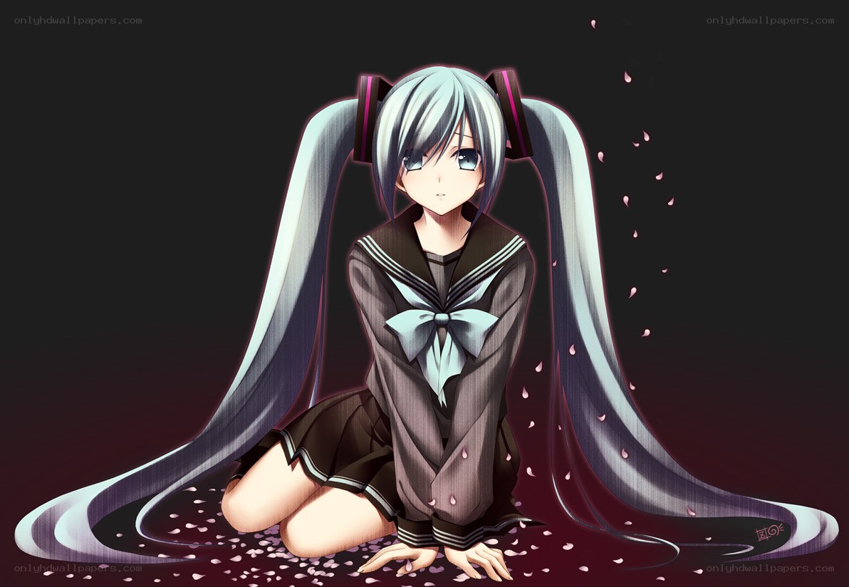 Miku in school uniform