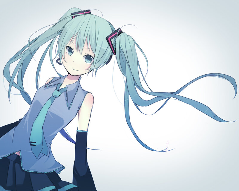 Miku in school uniform