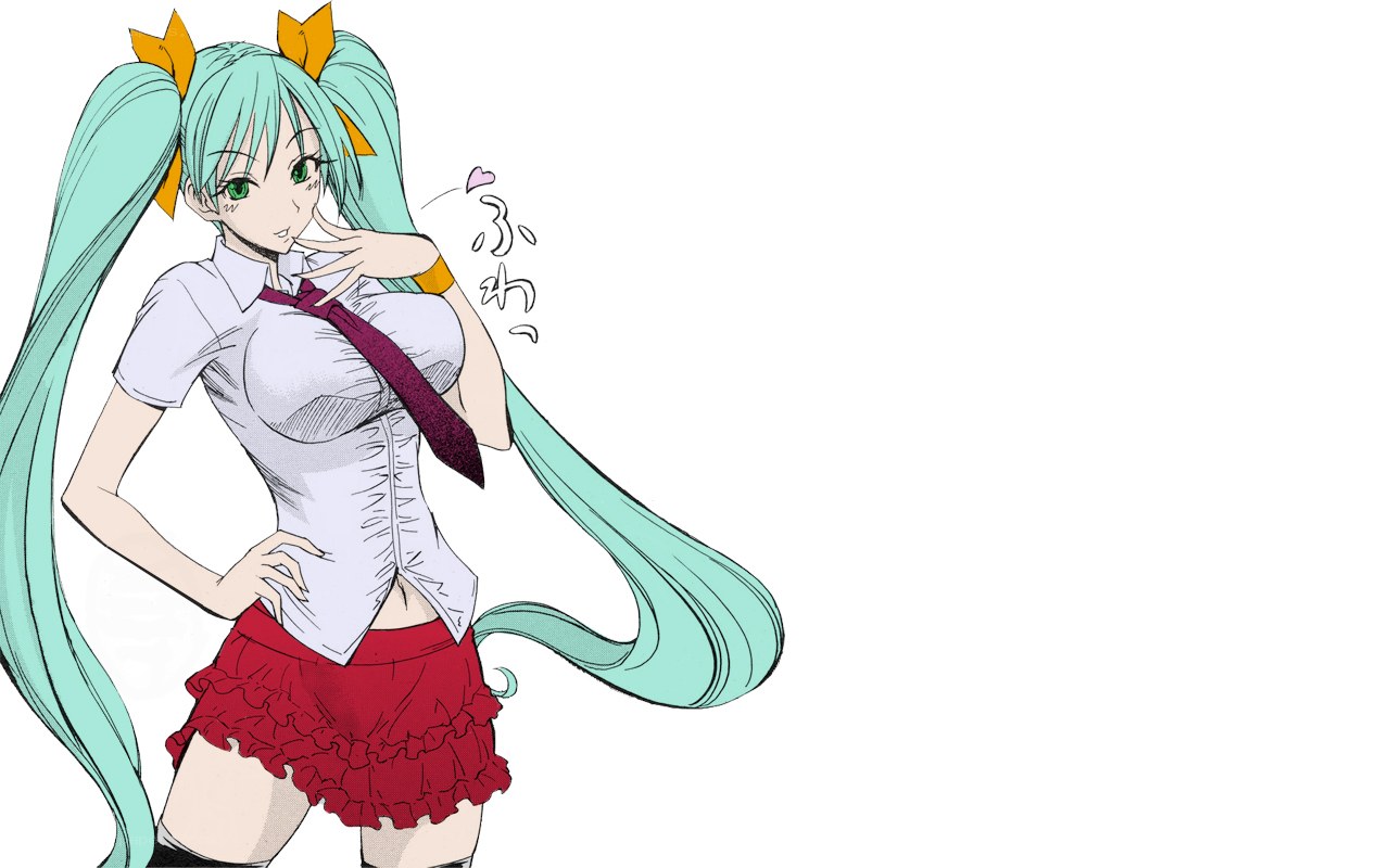Miku in school uniform
