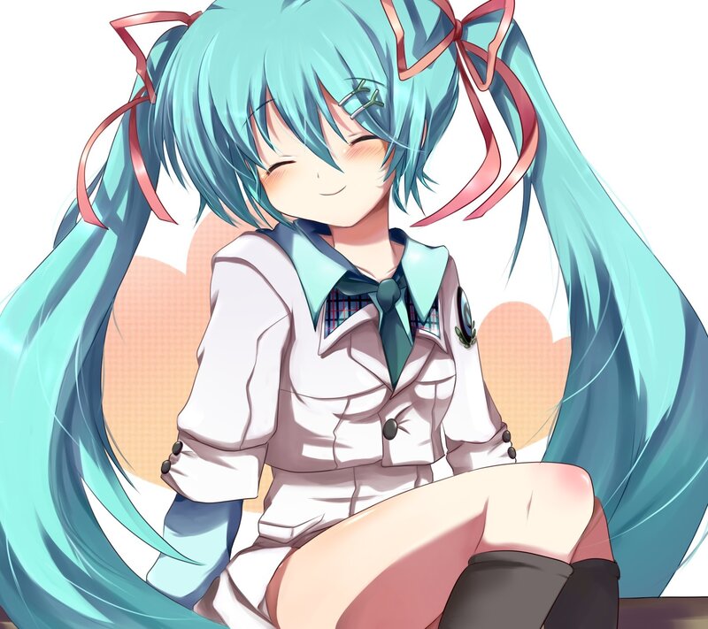 Miku in school uniform