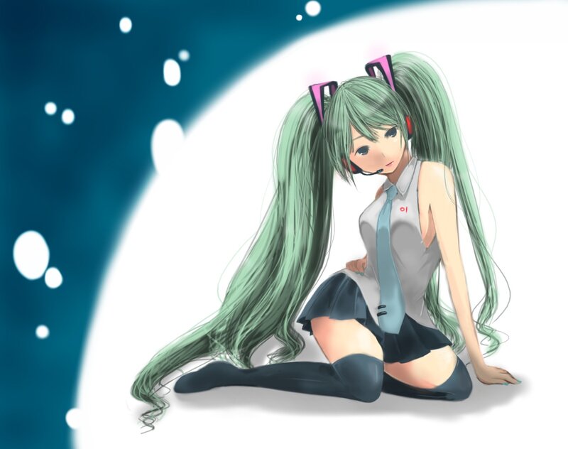 Miku in school uniform