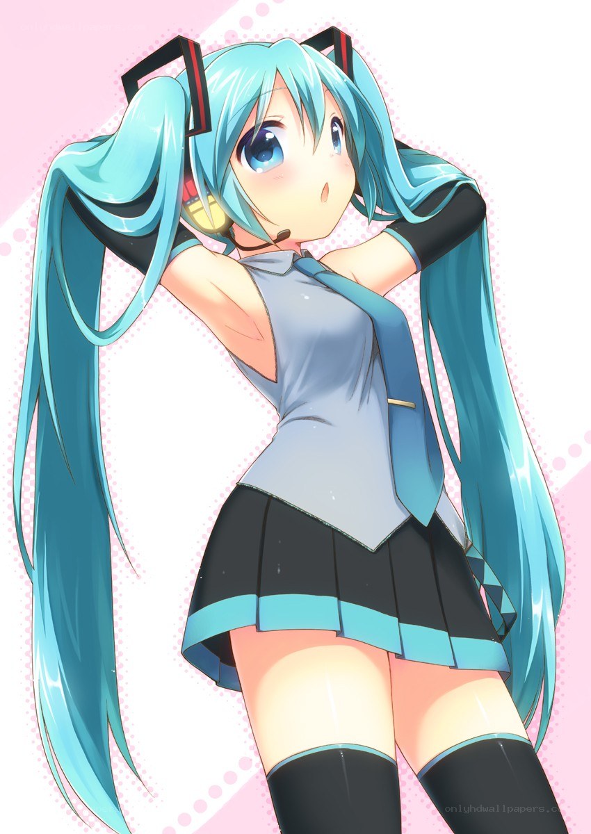 Miku in school uniform