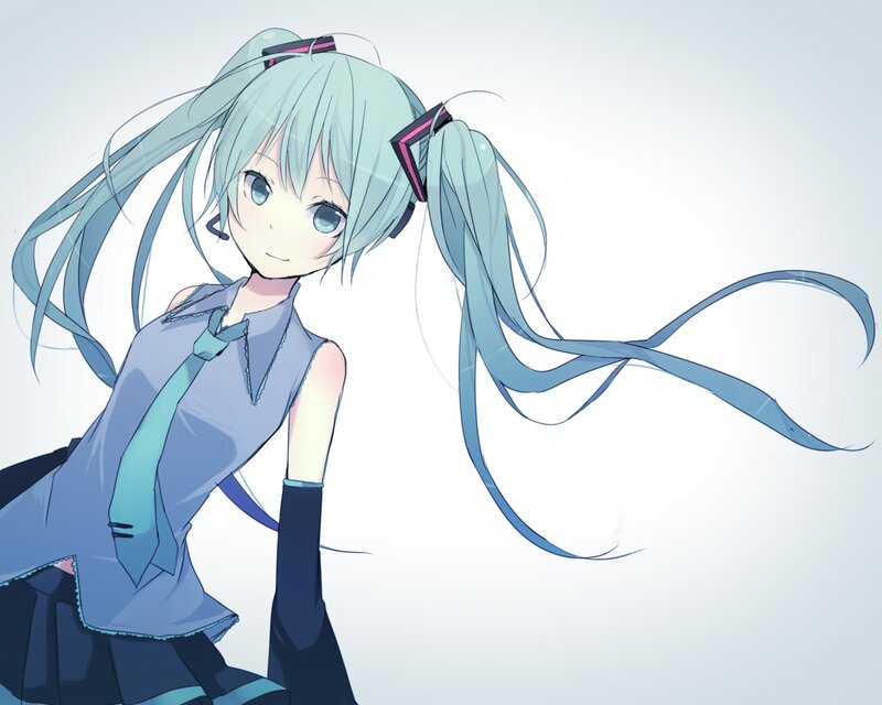 Miku in school uniform