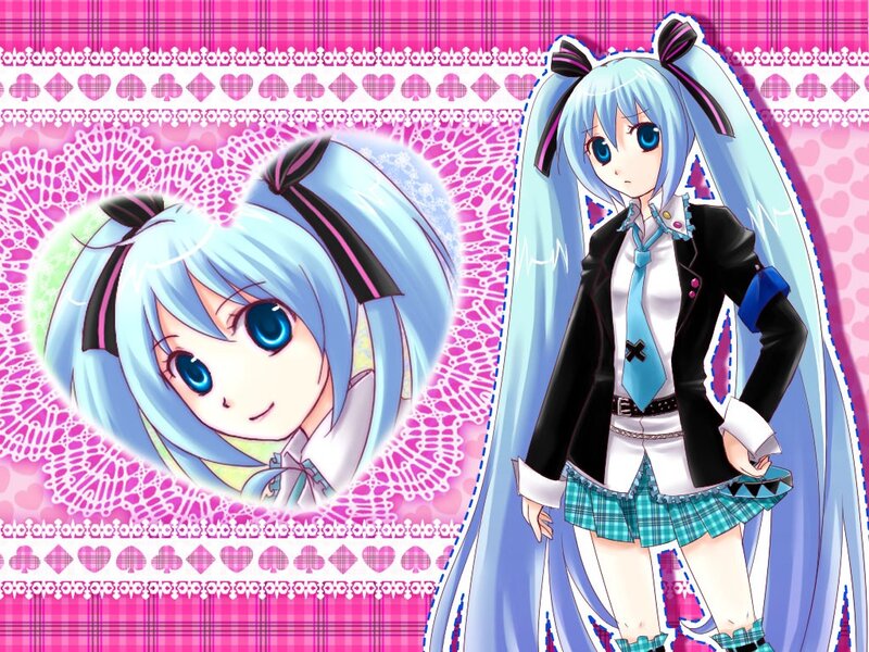 Miku in school uniform