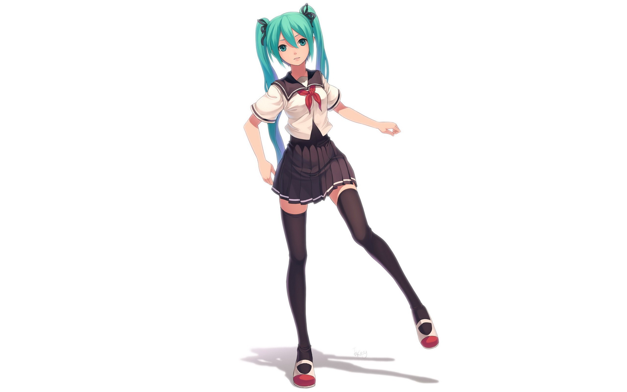 Miku in school uniform