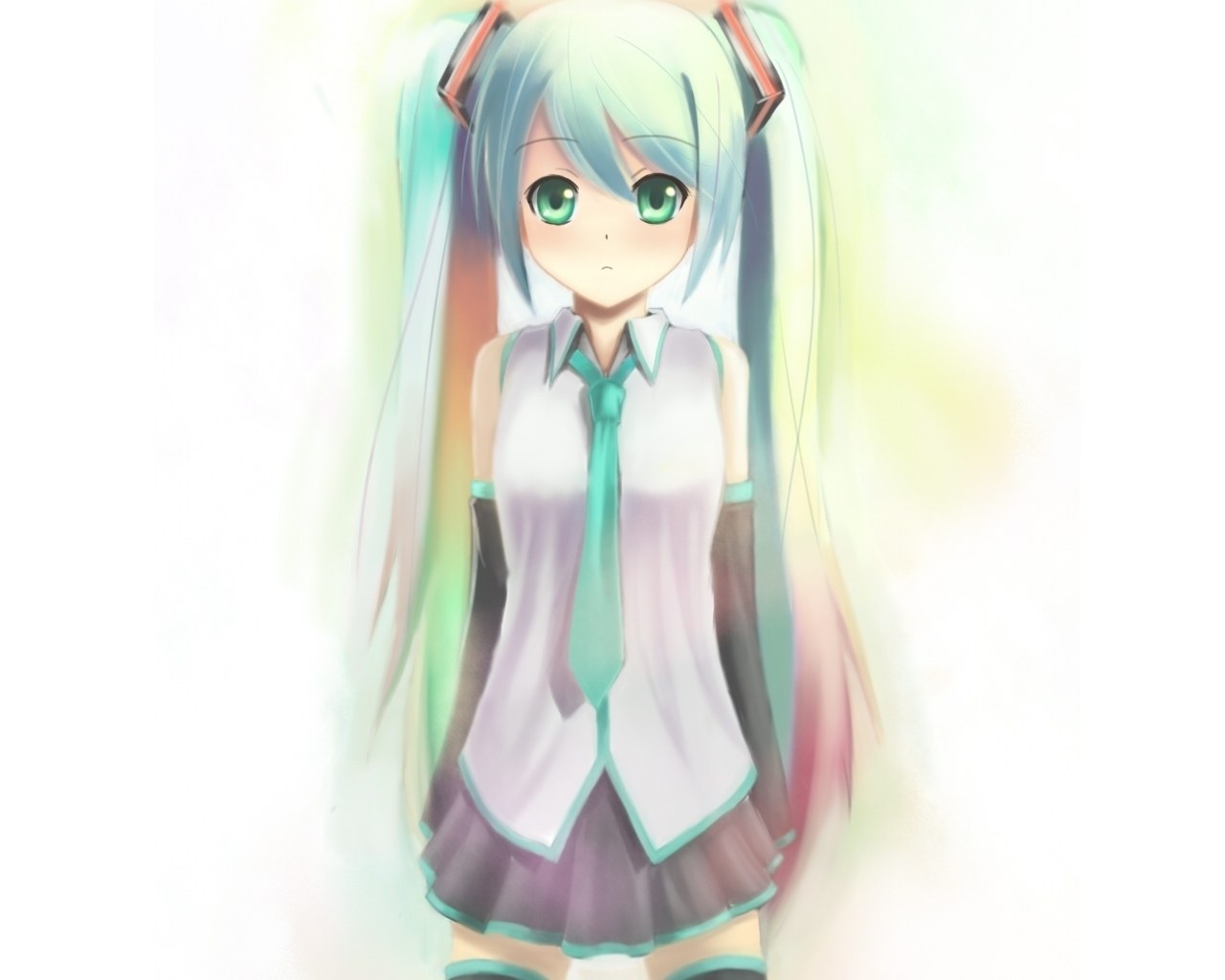 Miku in school uniform