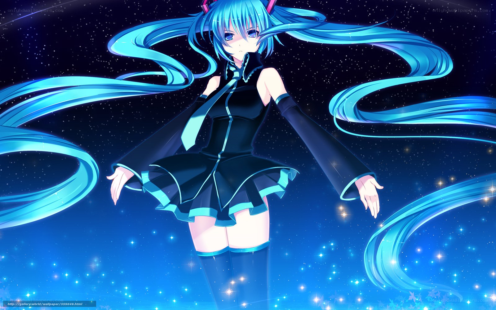 Miku in starry space
