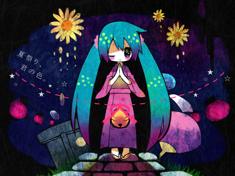 Miku in summer kimono