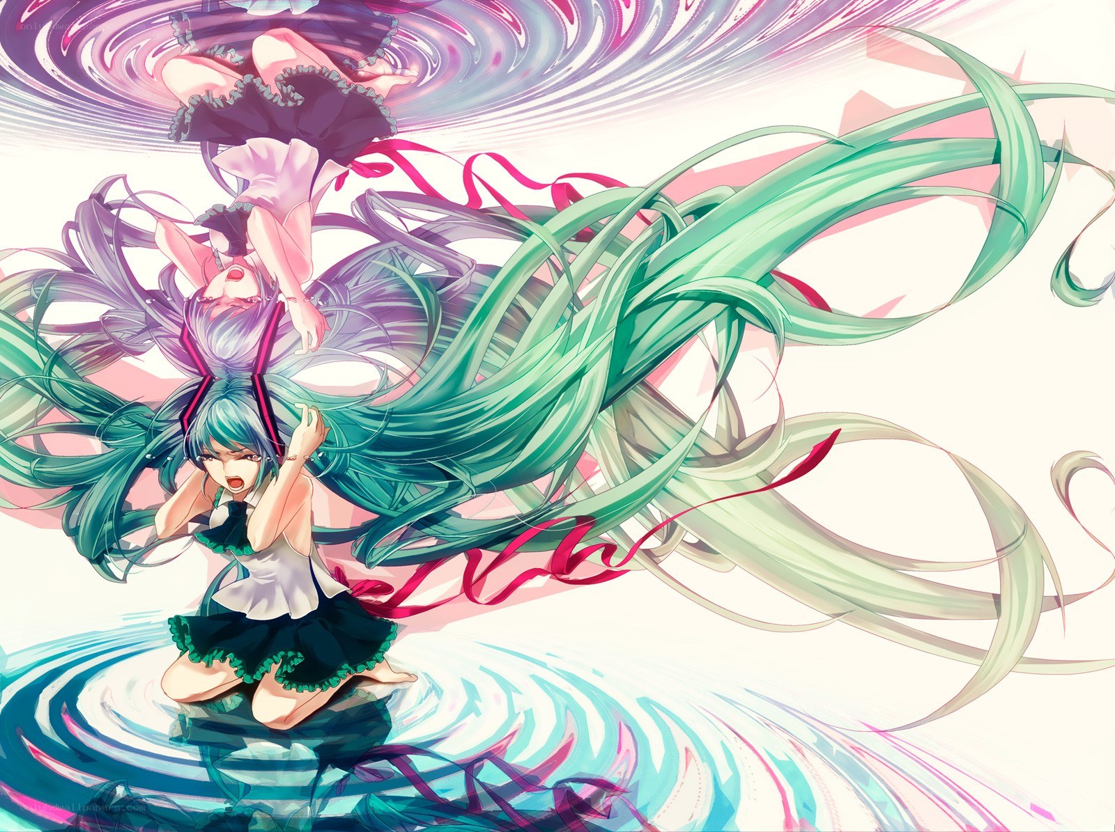Miku in swirling motion
