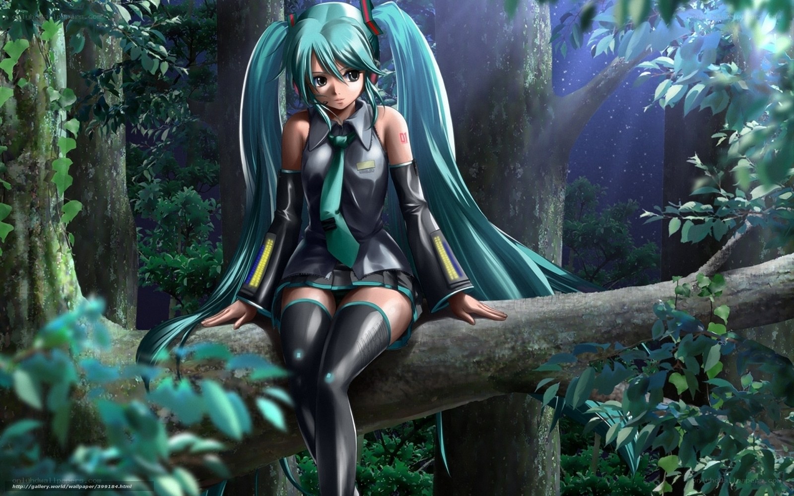 Miku in the forest