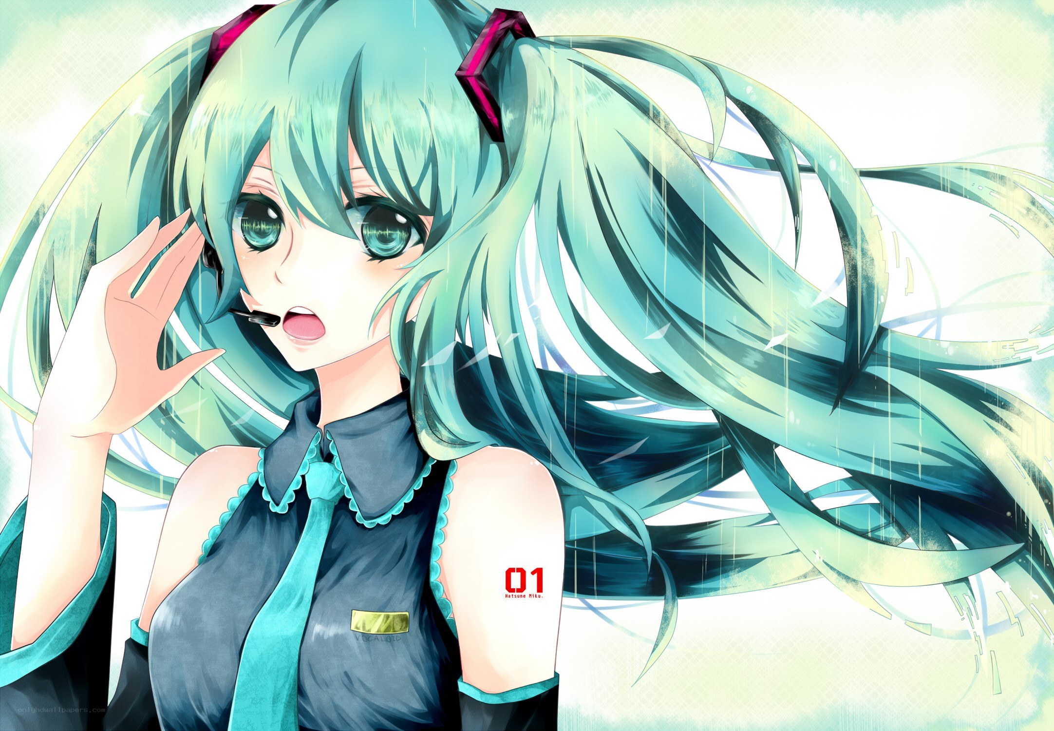Miku in the rain