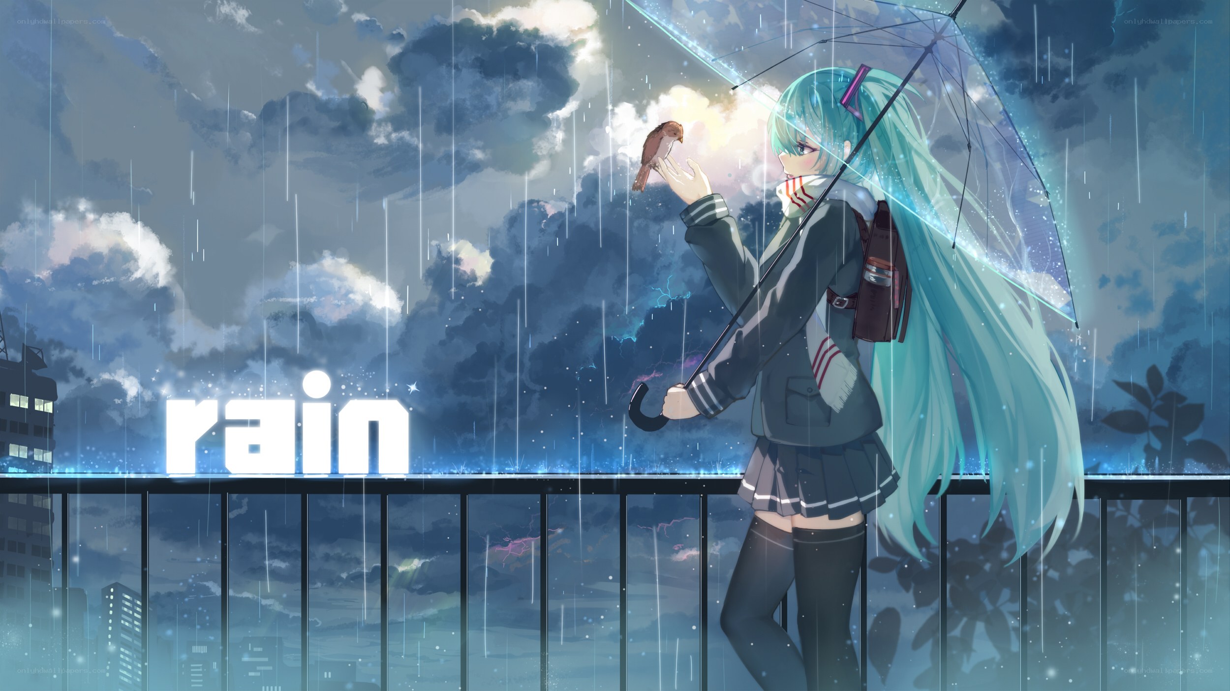 Miku in the Rain
