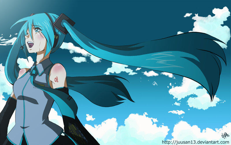 Miku in the sky