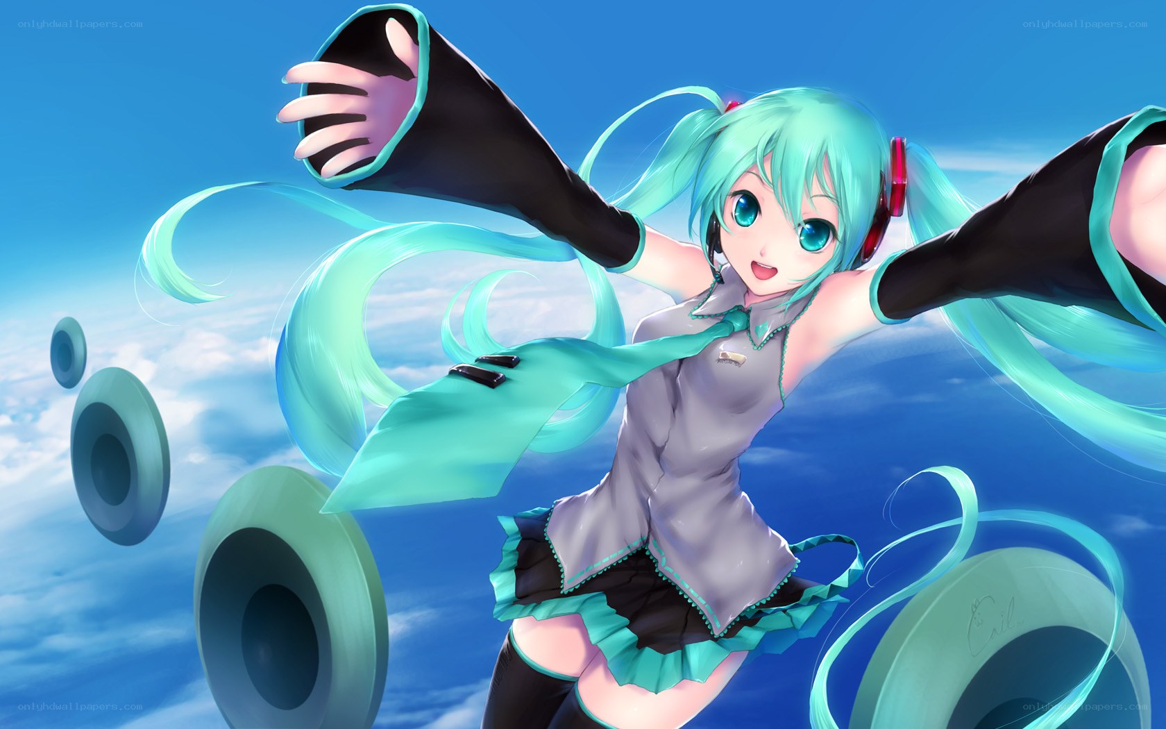 Miku in the sky